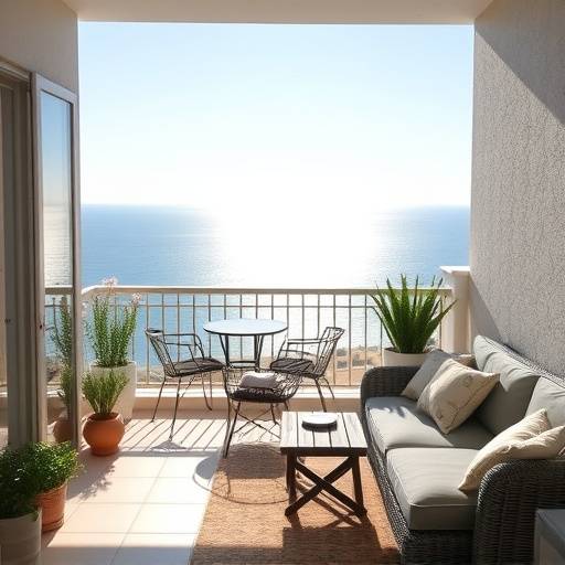 Apartment for rent with balcony overlooking the ocean in Coastal Haven